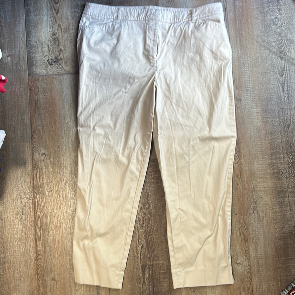 Talbots Crop Kahki Size 16